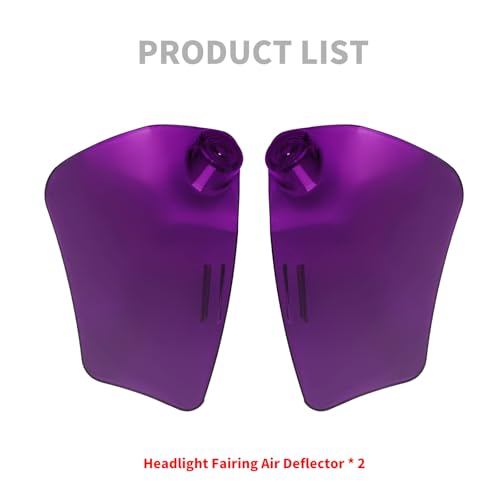 Motorcycle PC ST Headlight Fairing Air Deflector Side Wing Windshield Kit Fit for Harley Softail Low Rider ST 2022-up Purple - color: Purple