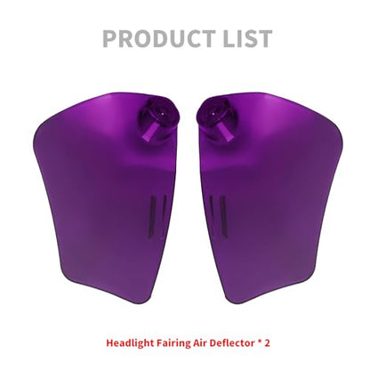 Motorcycle PC ST Headlight Fairing Air Deflector Side Wing Windshield Kit Fit for Harley Softail Low Rider ST 2022-up Purple - color: Purple