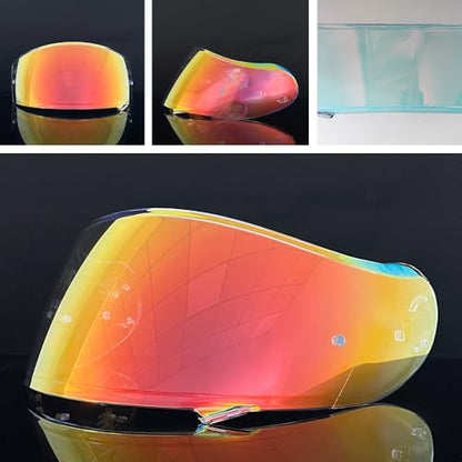 Neotec 2 Helmet Visor Replacement for,CNS-3 UV Protection Helmet Face Shield Compatible with SHOEI Neotec 2(Revo Clear Red) - color: Revo Clear Red- Day and Night Use