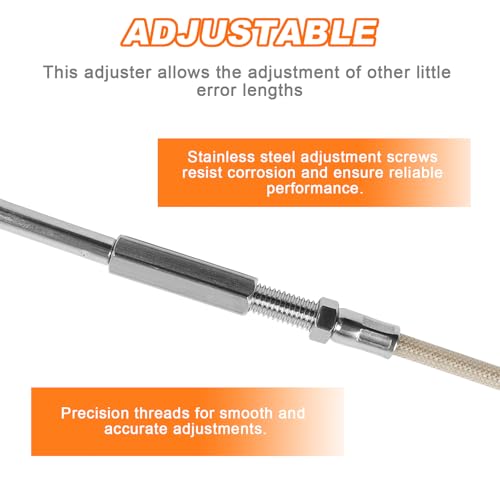 39" Throttle Idle Cable Stainless Steel Braided Throttle Cable Wire Kit Compatible with Harley Road King Dyna Softail FLH FLT 1996-2007 FXD FLST FXST 1996-2010 - size: 39"