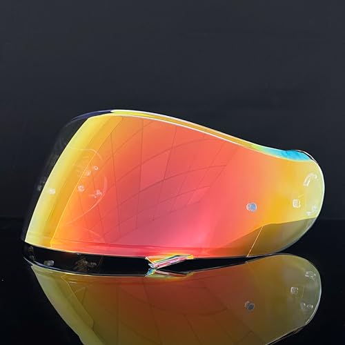 Neotec 2 Helmet Visor Replacement for,CNS-3 UV Protection Helmet Face Shield Compatible with SHOEI Neotec 2(Revo Clear Red) - color: Revo Clear Red- Day and Night Use