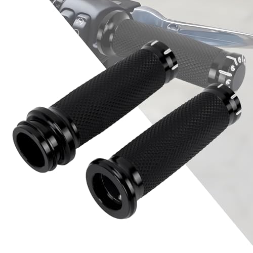 1" Electronic Throttle Defiance Handlebar Grips 25mm Hand Grips Fit for Harley Touring Street Glide Road King Road Glide Electra Glide - color: #3 Black