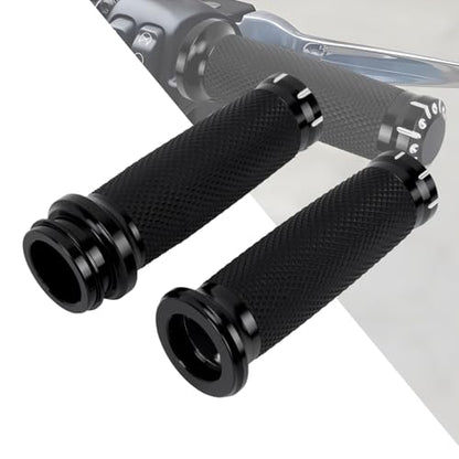 1" Electronic Throttle Defiance Handlebar Grips 25mm Hand Grips Fit for Harley Touring Street Glide Road King Road Glide Electra Glide - color: #3 Black