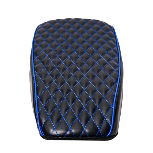 JMCHstore Blue Diamond Stitch Retro Upgraded 17'' Seat Cover for Coleman BT200X Mini Bike 196cc, Hisun 200-7 for Viper 200cc Trail Bike Cushion Replacement Parts - color: Blue Stitch