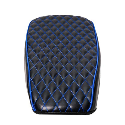 JMCHstore Blue Diamond Stitch Retro Upgraded 17'' Seat Cover for Coleman BT200X Mini Bike 196cc, Hisun 200-7 for Viper 200cc Trail Bike Cushion Replacement Parts - color: Blue Stitch