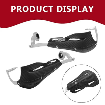 7/8" 22mm and 1 1/8" 28mm Handguard Motorcycle Handlebar Brake Lever Protection Hand Guards Replacement for Motorbike ATV Motocross Supermoto Racing Dirt Pit BIK(Black) - color: Black