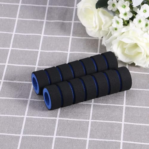 1 Pair Non-Slip Foam Handlebar Grips for Bicycle and Motorcycle – Soft, Durable Sponge Grip Covers for Cycling, Road Racing, Brake Lever Protection – Comfortable Handlebar Tapes (Blue)