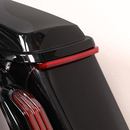 TCT-MOTORPARTS 5" Stretched Saddlebags w/LED Saddlebag Run Brake Turn Signal Lights Fit For Harley Touring 2014-2025 Road King Street Glide - color: Stretched Vivid Black w/Light #3