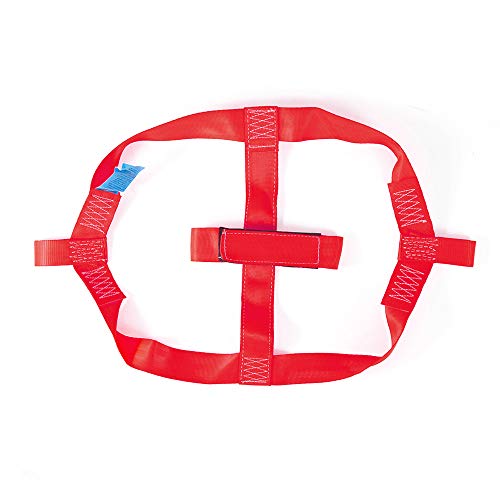 MOTO4U Universal Motorcycle Rear Wheel Tie down Strap in Red - color: red