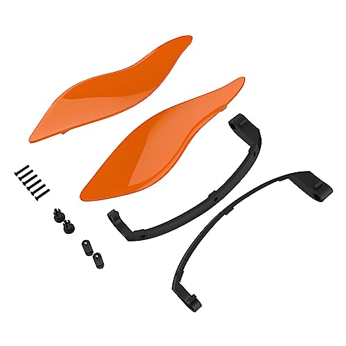 Advanblack Baja Orange Side Wings Air Deflectors, Fairing Side Wing Windshield, Fairing Side Shield, Adjustable Wind Deflectors, Compatible for Harley Touring Street Electra Glide 2014-2023 - color: Baja Orange