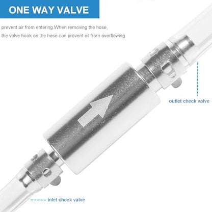 Brake Bleeder Hose,Universal One Way Check Valve Tube Bleeding Tool Kit,Hydraulic Brake Fluid Bleeder Replacement Hose