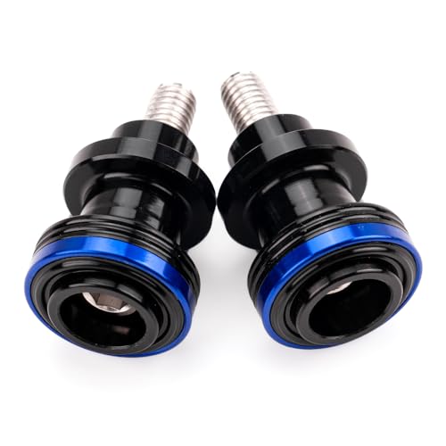 M8 Swingarm Spools Sliders, CNC Billet Aluminum Universal Paddock Rear Stand Screws Bobbins, Fits for CBR600RR CBR1000RR, GSXR600/750/1000, ZX6R ZX10R Z650 Z900, SV650,S1000RR– 2 PCS (Blue) - color: Blue