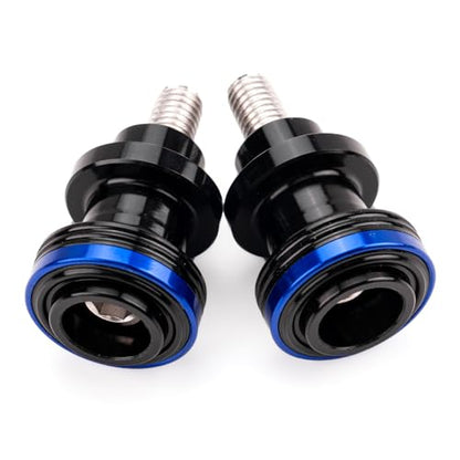 M8 Swingarm Spools Sliders, CNC Billet Aluminum Universal Paddock Rear Stand Screws Bobbins, Fits for CBR600RR CBR1000RR, GSXR600/750/1000, ZX6R ZX10R Z650 Z900, SV650,S1000RR– 2 PCS (Blue) - color: Blue