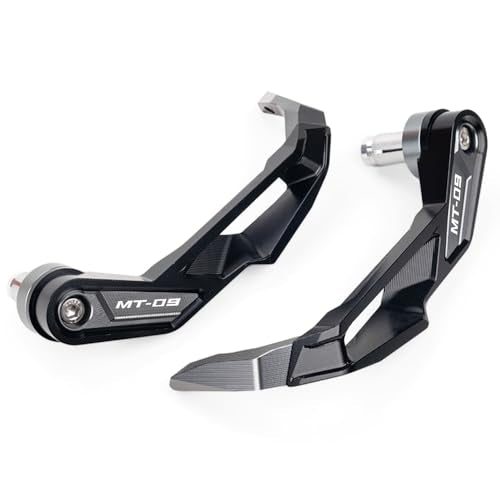Motorcycle Handguards Compatible with MT-09 2024 MT 09 2023 MT09 SP 2021 TRACER 9 GT FZ09 Aluminum Brake Clutch Lever Guards Protector (Not For 2014-2020) (Grey) - color: Gray