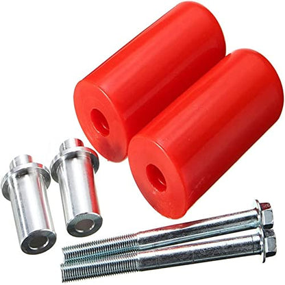 Frame slider,10mm universal Large motorcycle frame slider crash protection For Yamaha Suzuki Honda(2ps) (Red) - color: Red
