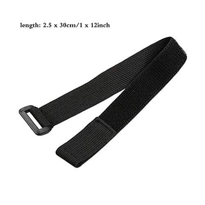 JKJF Cycling Safety Bind Pant Leg Bands Clip Strap Riding Fishing Elastic Ankle Leg Trousers Bind Pants Adjustable Magic Fastening Belt (12 inch length, 1 inch width, 2 Pcs)