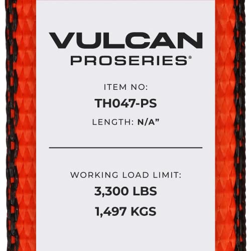 VULCAN Car Tie Down with Snap Hook - Adjustable Loop - 4 Pack - PROSeries - 3,300 Pound Safe Working Load - size: VULCAN PROSeries