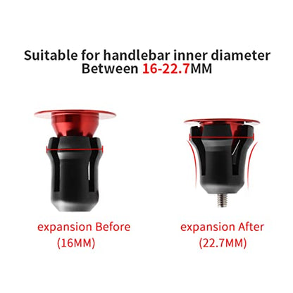 Bicycle Handlebar Bar End Plugs Caps Bike Handlebar Plugs Perfect for Most Bicycles Road Bike Mountain Bike BMX MTB Fixie - color: Red-no logo