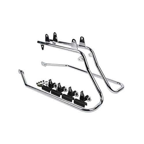 TCT-MOTORPARTS Heavy duty Saddle bag Conversion Brackets Set Fit for Harley Softail models 1984-2017 Fatboy FLSTF EFI FLSTFI Bad Boy FXSTSB Night Train FXSTB Chrome - color: Chrome, size: Fit for Softail 1984-2017