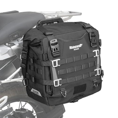 Rhinowalk Motorcycle Side Bag 35L Waterproof Motorbike Saddlebag with Quick Release System Universal Fit Gift-Ready Packaging （Single Piece - color: Black-35L