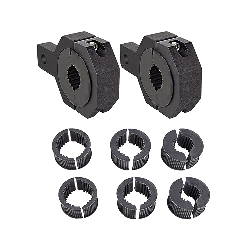 SKYWORLD 2Pcs 1" 1.4" 1.6" 2" Horizontal Bar Clamp Mounting Kit LED Lights bar Bull Bar Roof Racks Roll Cages fit for Motorcycle Crash Bar Guard ATV UTV SUV