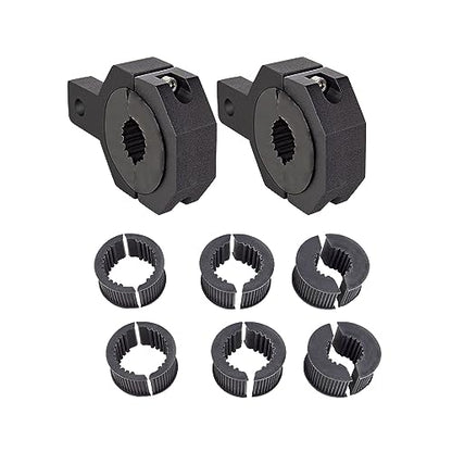 SKYWORLD 2Pcs 1" 1.4" 1.6" 2" Horizontal Bar Clamp Mounting Kit LED Lights bar Bull Bar Roof Racks Roll Cages fit for Motorcycle Crash Bar Guard ATV UTV SUV