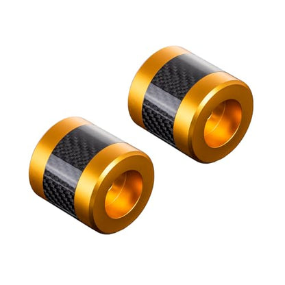 Advanblack Protek Machined CNC Alumium with Carbon Fiber Inlay Crash Bar Slider (Gold CNC w/Carbon Inlay) - color: Gold CNC w/ Carbon Inlay