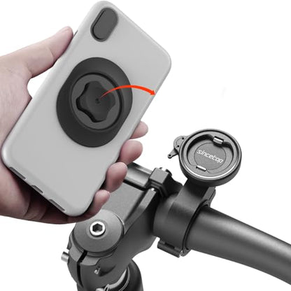 Bike Phone Mount,Motorcycle Phone Holder with Universal Adapter,Out Front Bicycle Handlebar Mount for Mountain Road EBike,Scooter,Moto,MTB,Quick Release Attach/Detach-Black【Series C - 1st Gen】 - color: 【1st Gen】Handlebar Mount-Black