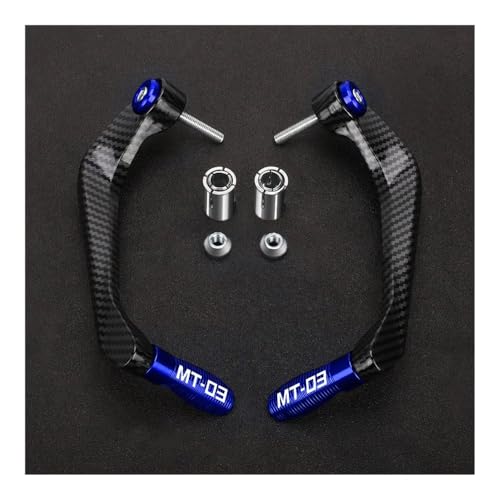 Motorcycle Handlebar Hand Guard Levers Motorcycle Handlebar Brake Clutch Lever Hand Guard Protector Handguard Kit for MT03 MT-03 MT 03 2015-2021 2022 2023 2024 - color: Blue with l