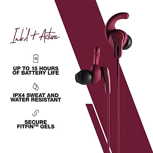 Skullcandy Ink'd+ Active Wireless in-Ear Earbud - Deep Red