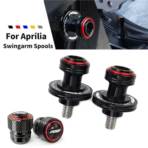 Crash Protectors CNC Motorcycle Swingarm Spools Slider Stand Screws Compatible With Aprilia RS660 RS457 RS 660 457 2009-2026(Silver) - color: Silver