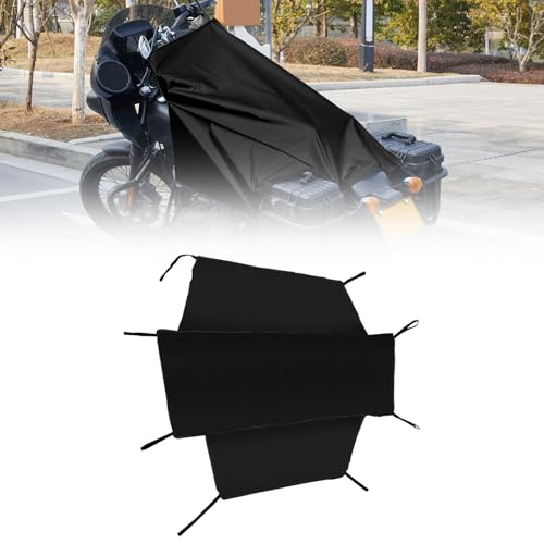 Dream Apparel Motorcycle Seat Cover Sun Shade Waterproof Outdoor Rain Dust Protection Universal Fit Heavy Duty Windproof Motorbike Vehicle Cover with Storage Bag, Black, Size M - color: Black, size: M