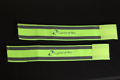 Large Reflective Vest Made From Adjustable Elastic Material for Running, Biking, Motorcycle, Walking, Work, Safety, Outdoor Night Time Activities. Includes Two Reflective Bands for Your Arms, Ankles or Wrist for Added Nighttime Visibility