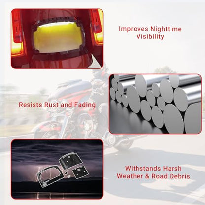 Curved License Plate Holder Bracket Frame LED Light Compatible with Harley Touring 2023.5-up CVO & 2024-up Road Glide Street Glide,CVO Road Glide ST