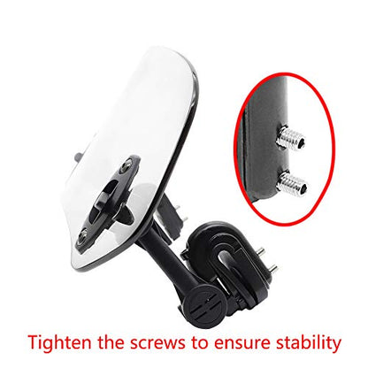 Motoparty Motorcycle Adjustable Windshield Extension - Universal Clip-on windscreen for Kawasaki Yamaha BMW Buell Ducati