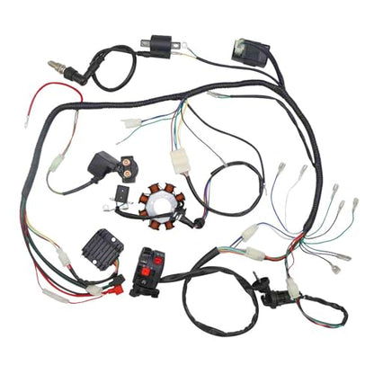Complete Electrics Stator Coil CDI Wiring Harness with Full Copper Wire for 4-Stroke ATV Quad 150cc-300cc