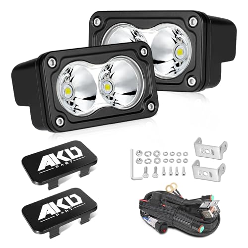 LED Pods with Wiring Harness & Black Covers 3 Inch 40W Spot CREE LED Pod Lights Small Off Road Driving Lights Fog Light 2 Packs for Trucks Motorcycle UTV ATV SUV Dirt Bike - color: White