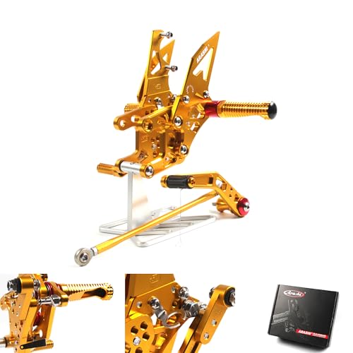 Arashi Version 2.0 Adjustable Rearsets for Honda CBR1000RR 2008-2011, Gold - color: Gold, size: CBR1000RR 2008-2011