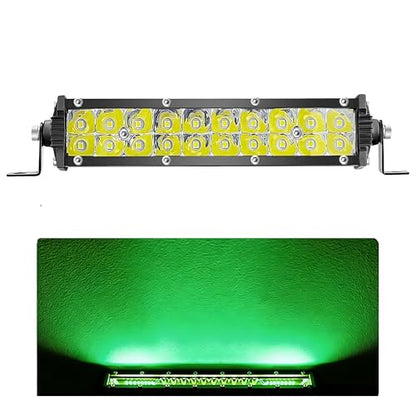 Green LED Light Bar, 7 Inch Marine Slim Light Bar Fog Reverse Lights 12V-60V 60W 6000lm, Waterproof Ultra Slim LED Offroad Driving Off Road Truck ATV UTV RV Mower Golf Cart Boat Fishing Hunting - color: 7 Inch Green