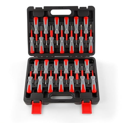 26PCS Universal Terminal Removal Tool Kit, Connector Pin Removal Tool for Replace Universal Automotive Vehicle Wire Harness Pin Connector Release - size: 26PCS