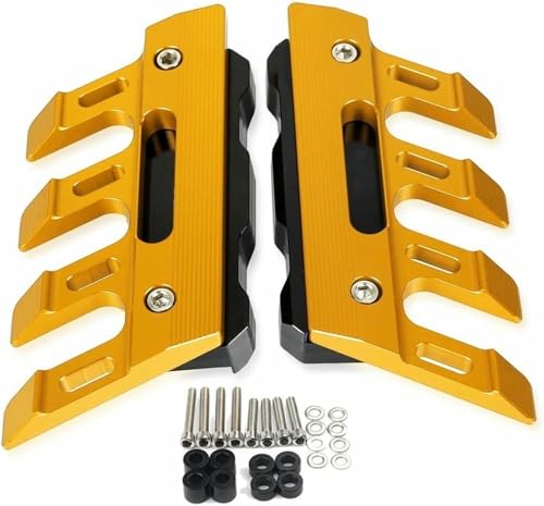 Motorcycle Front Fender Side Protection Guard Mudguard Sliders Front Fork Protector Guard Block Front Fender Slider for KYMCO Downtown 350i 300i 200i 200 300 500 - color: Gold