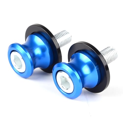 Goldfire 2pcs 10MM M10 X1.25 Motorcycle Swing arm Sliders Spools CNC Swing Arm Stand Screw for FZR 1000/600R/400 for Kawasaki Z750 /Z750S/ Z750R /ER-6F /ER-6N /Duke 125/200/390 (Blue) - color: Blue Style 10MM M10 X1.25 Swing Arm Stand Screws