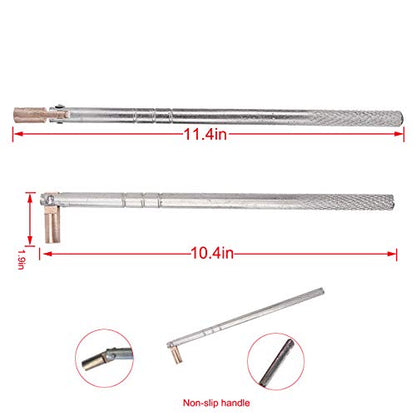 Febrytold Tire Valve Stem Tool Remover & Installation, 6 Pcs TR412 Snap-in Valve Stems with Valve Stem Cores, 1 Pcs Single Head Tire Valve Core Remover Installer Tool (14 Pcs) - size: 14 Pcs