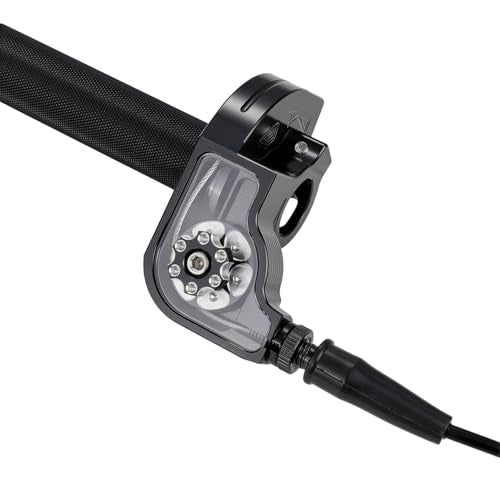 Motorcycle Twist Throttle 7/8" 22mm with Handle Grip Throttle Cable CNC Assembly Universal for CRF KLX SSR TTR DRZ CT200U 125 150 200 250cc Dirt Pit Bike ATV Mini Bike Black - color: black