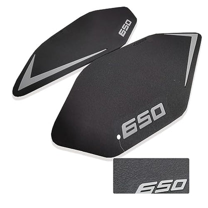 TZMAPU Motorcycle Fuel Tank Protector, Compatible with Kawasaki Ninja 650 Z650 Fuel Tank Pad Non-Slip Gas Tank Sticker Set Rubber Protection Pad (Black)