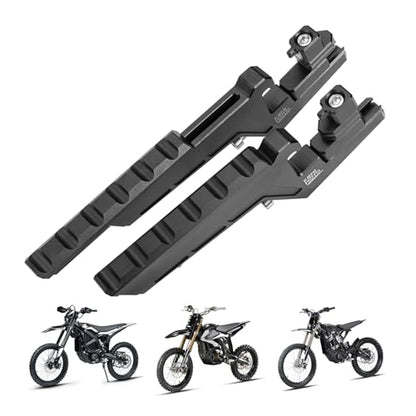 KEMIMOTO Extendable Universal Motorcycle Passenger Footpegs Compatible with Surron Soleil01 Duke 390 R1250GS Tenere 700 KLX 300 Talaria Foot Pegs Adventure Enduro Dirt Bike Footrest Passenger Pedals