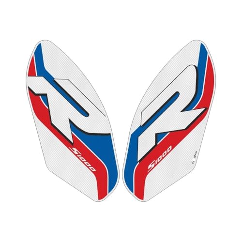 Motorcycle Side Tank Pad Protection Knee Grip for B&MW Motorrad S1000R 2014-2020 Sticker Motorcycle Decals Tanks Pads Decals - color: WHITE