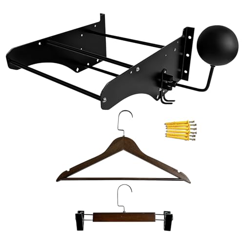 Wall Mount Storage Rack w/Helmet Hanger Stand for Harley Davidson Sissy Bar & Luggage Rack, Mounting Storage Rack for Road Glide/Street Glide/Road King/Electra CVO and Indian