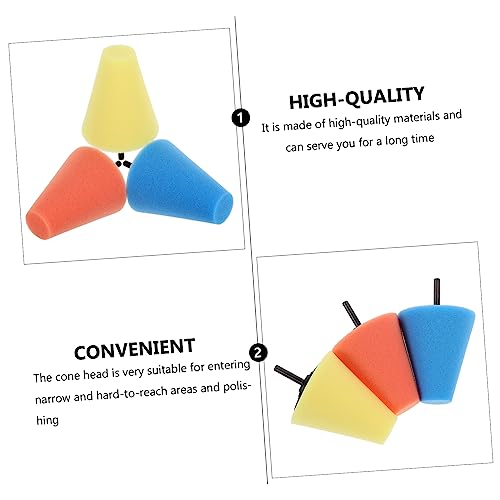 Healifty 9pcs Car Wheel Buffing Cone Sponge Pads for Polishing and Versatile Detailing Tool for Automotive Motorcycle and Boat Care Compatible Electric Drills and Mold Grinders