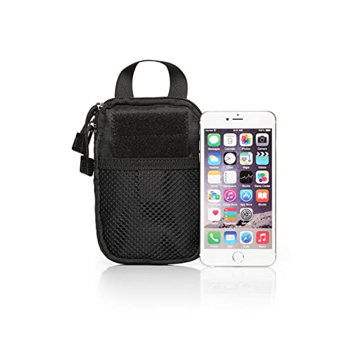Mini Pocket Organizer Pouch, Tactical Molle Pouch Accessory Bag, Small Tool Storage Pouch for Phones/Cards/Keys/Pocket Knife, Men's Utility EDC Waist Bag Pack for Camping Hunting